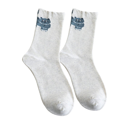🔥Best Seller🔥Cute Cartoon Cat Crew Socks