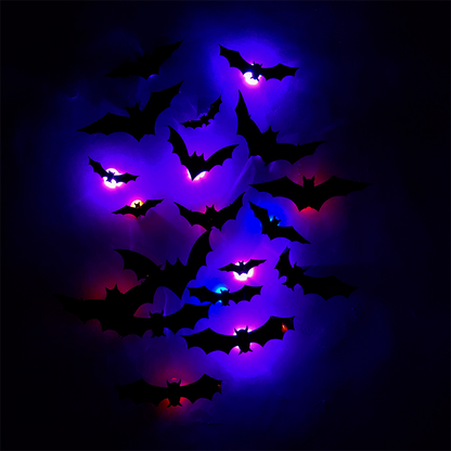 🦇 Halloween Decoration: 3D LED Bat-Shaped Wall Light