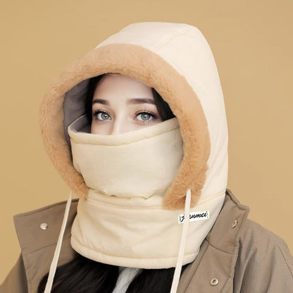 ☃️Plush-lined Thickened Thermal Hat with Face Mask for Men and Women