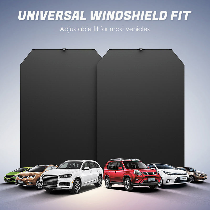 2PCS Retractable Sunshade for Car Windshield