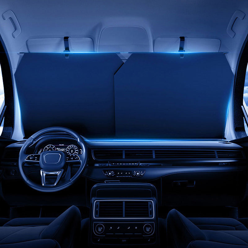 2PCS Retractable Sunshade for Car Windshield