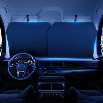 2PCS Retractable Sunshade for Car Windshield