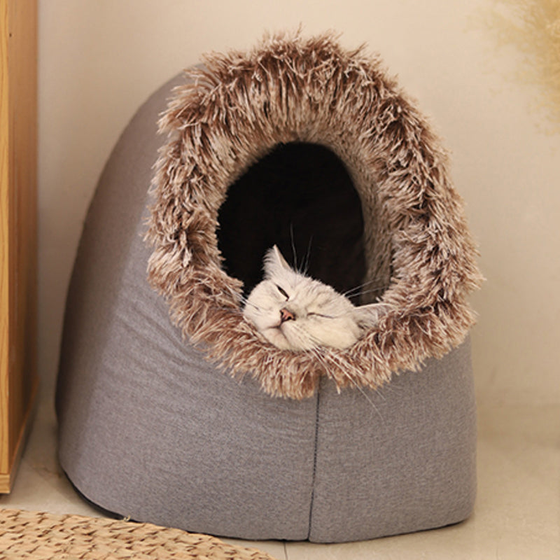 Winter Warm Pet Cave Bed