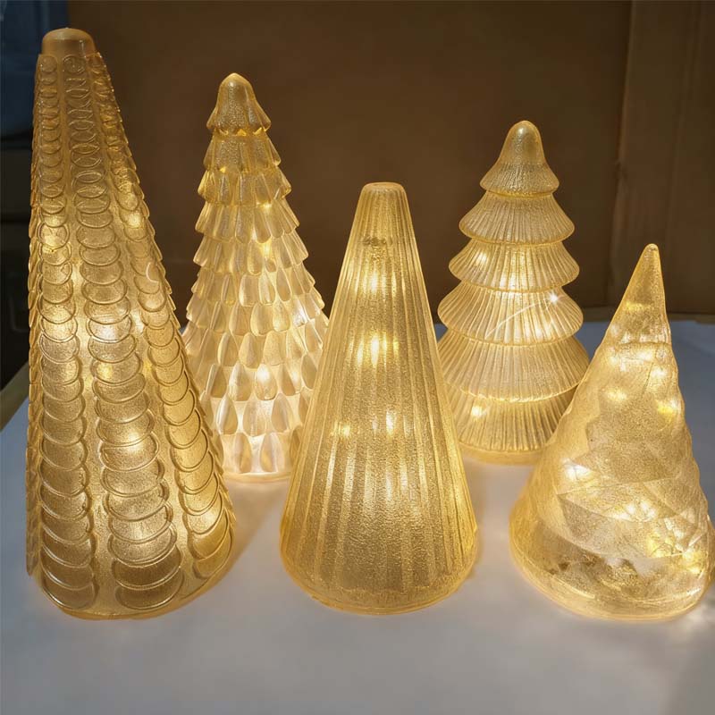 5-Piece Decorative Lighted Resin Trees Set🎄✨
