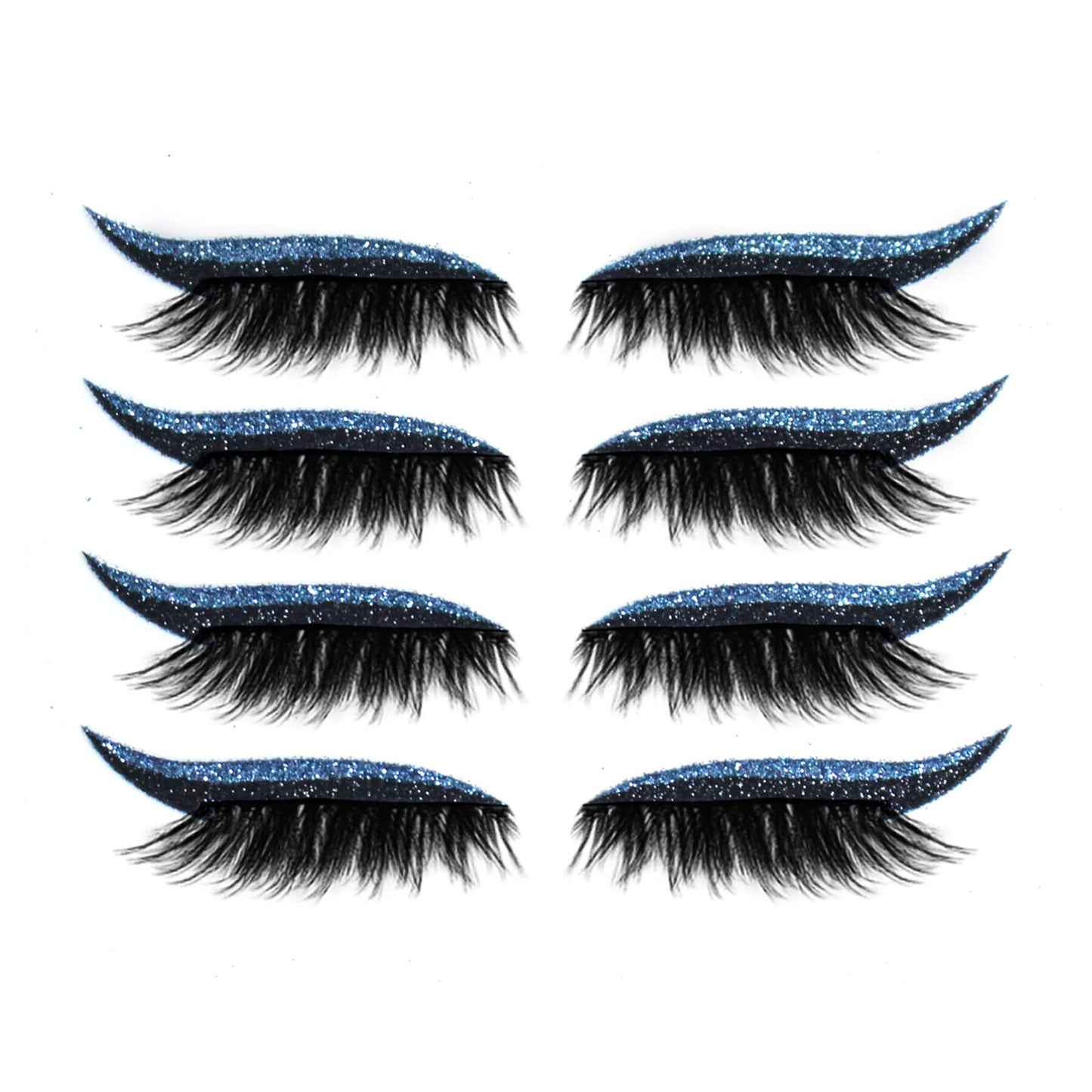 2 in 1 Eye Shadow and Eyelash Stickers with Glitter