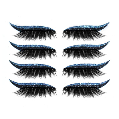 2 in 1 Eye Shadow and Eyelash Stickers with Glitter
