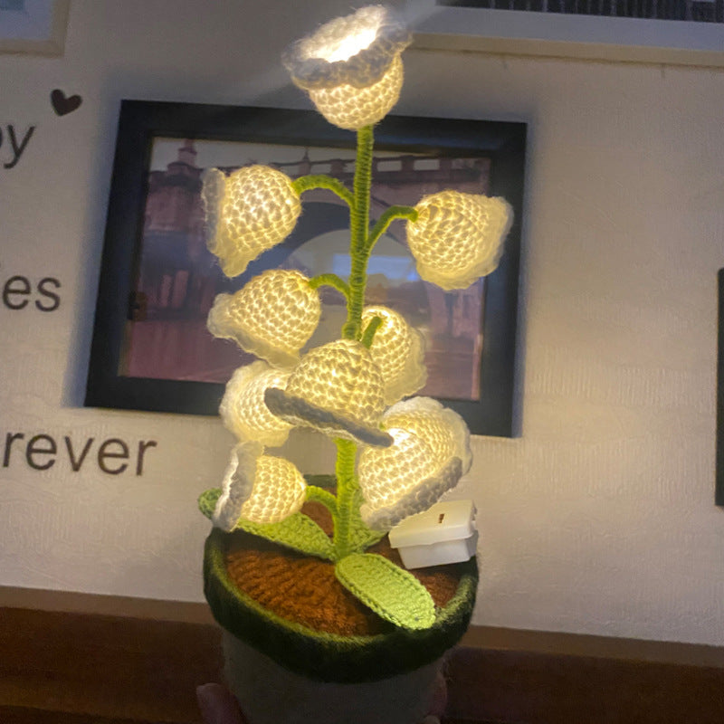 Lily Glow Crochet Lamp