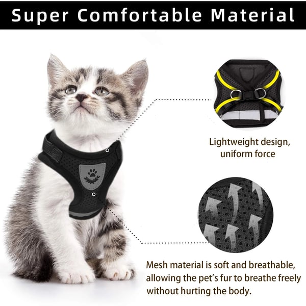 Adjustable Breathable And Light-up Harness and Leash Set for Pets