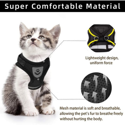 Adjustable Breathable And Light-up Harness and Leash Set for Pets