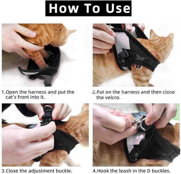 Adjustable Breathable And Light-up Harness and Leash Set for Pets