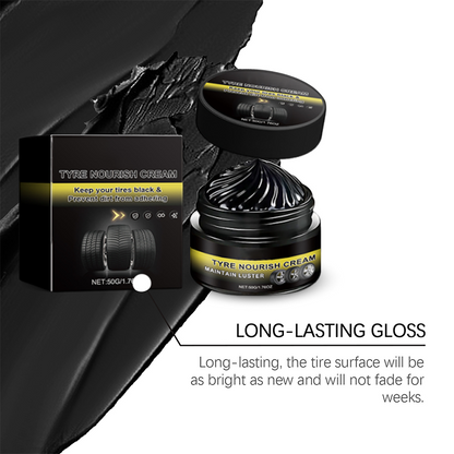✨ Tire wax – Restores black gloss, blocks UV, repels dirt. Easy & quick!🚗