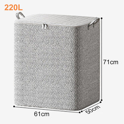 🔥Extra-Large Storage Organizer Box With Lid - Versatile For Clothes, Blankets & Bedding