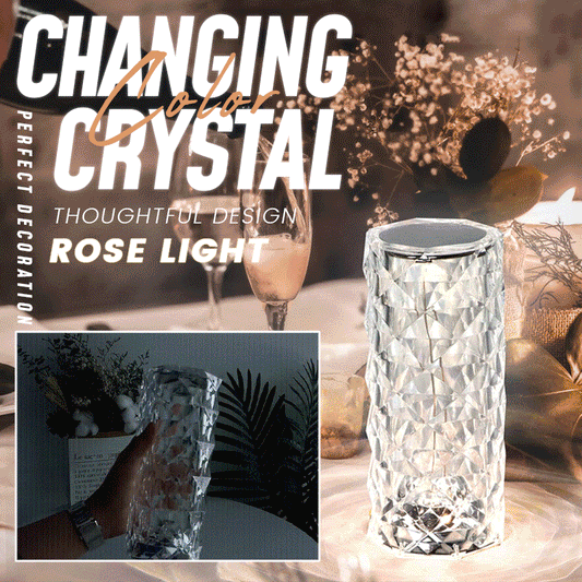 Touching Control Rose Crystal Lamp