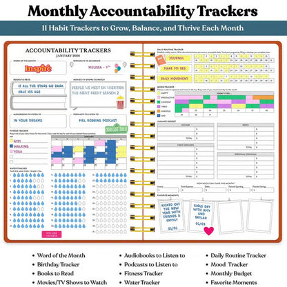 2026 Spiral Bound A5 Planner with Monthly Tabs