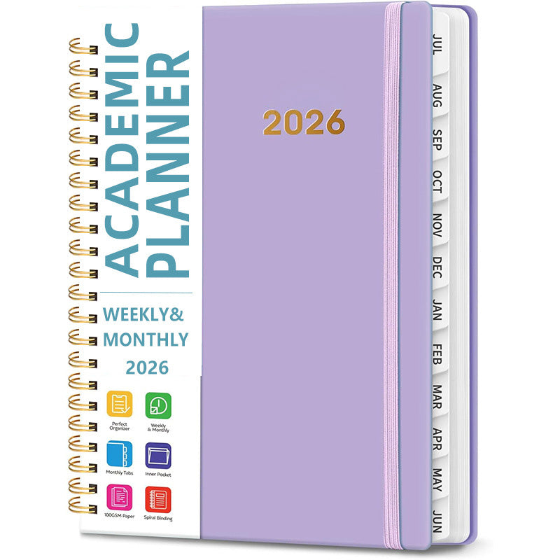 2026 Spiral Bound A5 Planner with Monthly Tabs