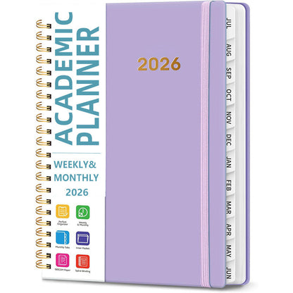 2026 Spiral Bound A5 Planner with Monthly Tabs