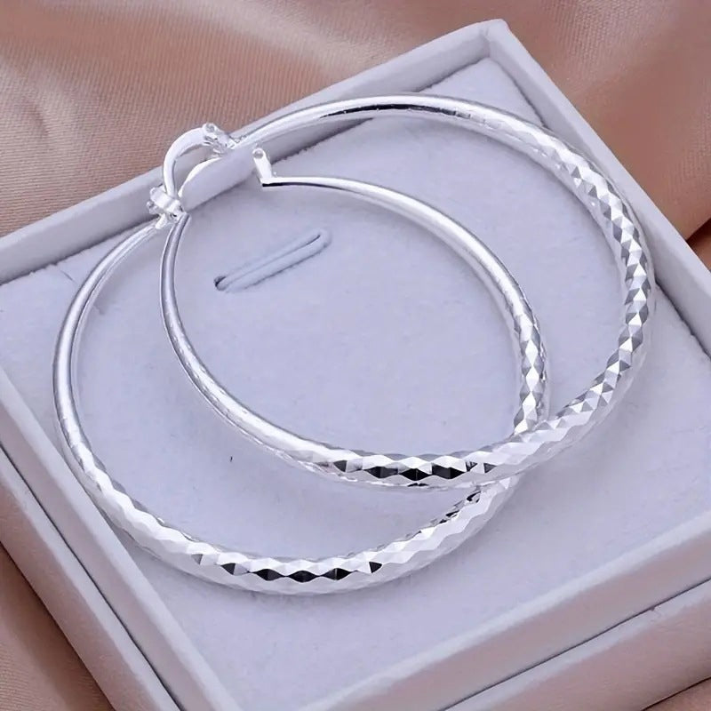 🎉BUY 1 GET 1 FREE🎁Diamond-Cut Hoop Earrings for Women