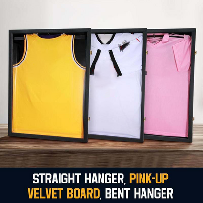 🧥Wooden Memorial Jersey Display Frame (Magnetic Door) – Keep Your Sweat & Love In Perfect Condition!