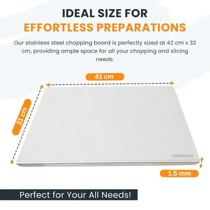 👩‍🍳🔪Must‑Have Cooking Tool！🥩🥦Safer, Cleaner & More Convenient!💥304 Stainless Steel Cutting Board