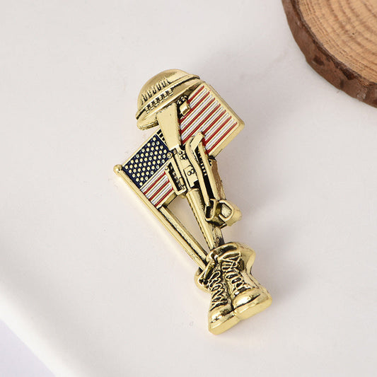 American Flag Patriotic Brooch