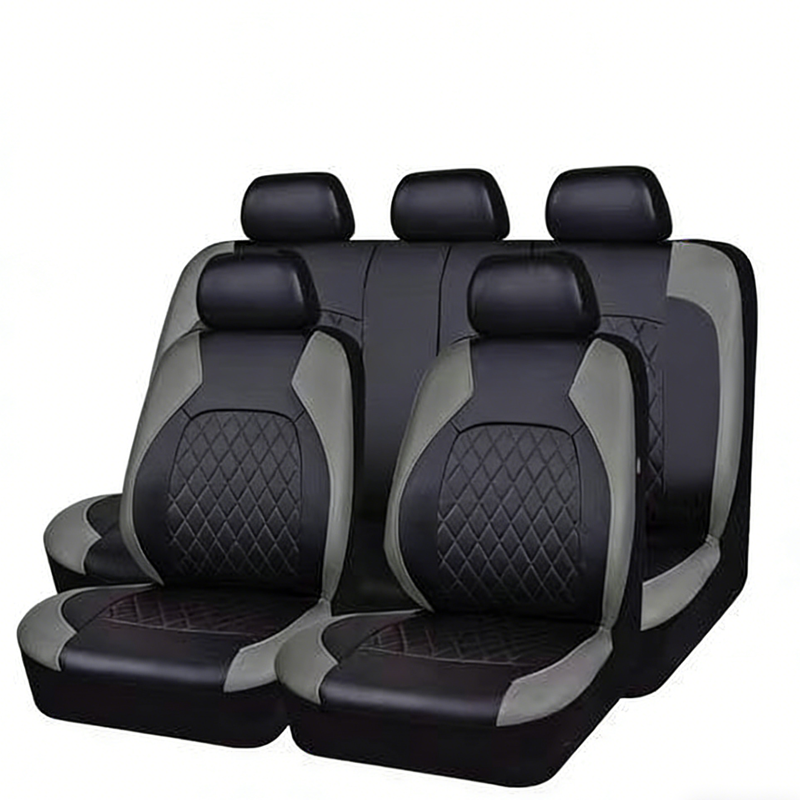 🚗9-Piece Universal Fit Leather Car Seat Cover Set