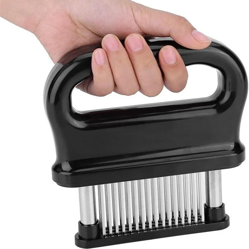 🎉 Meat Tenderizer with 48 Stainless Steel Blades – Tenderize in Seconds, Dishwasher-Safe & Safe Storage Cover Included! 🔪