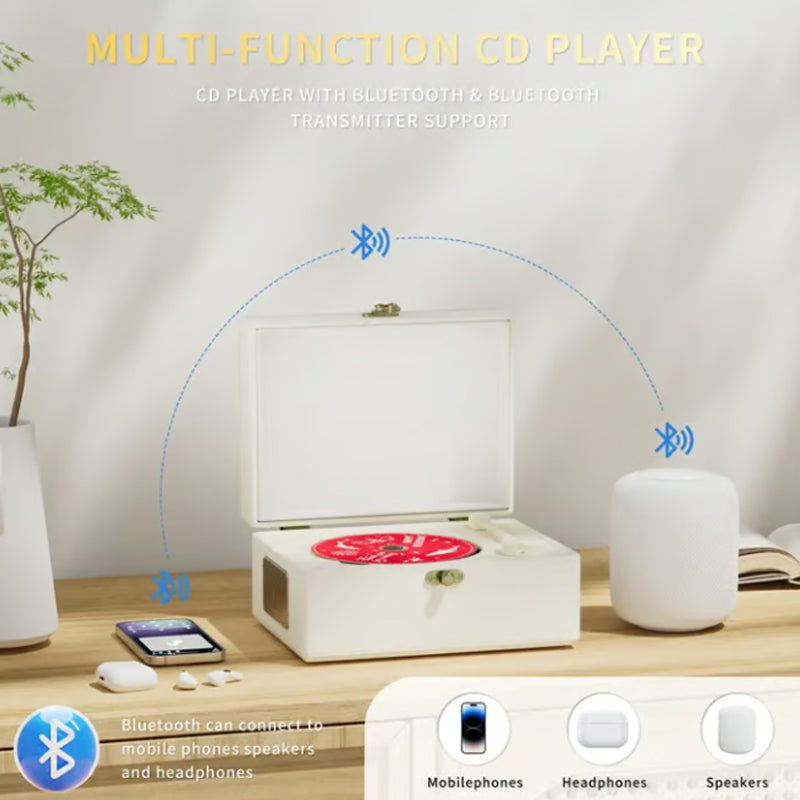 Rechargeable CD Player with Speaker & Bluetooth Transmitter