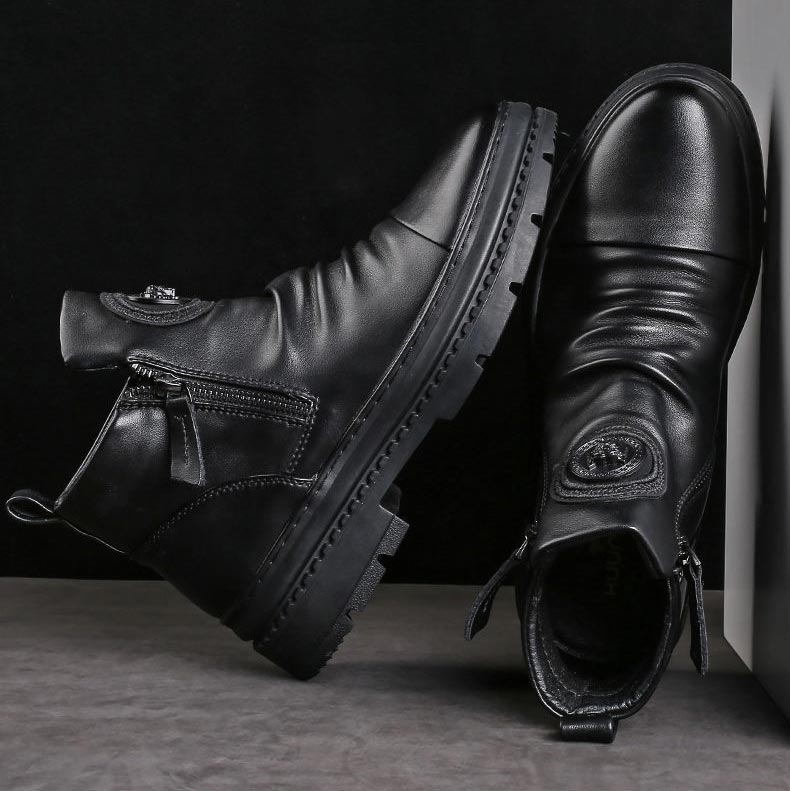 ✨🎁[Best Gift] Men’s Classic Casual Side-zip Leather Boots👞