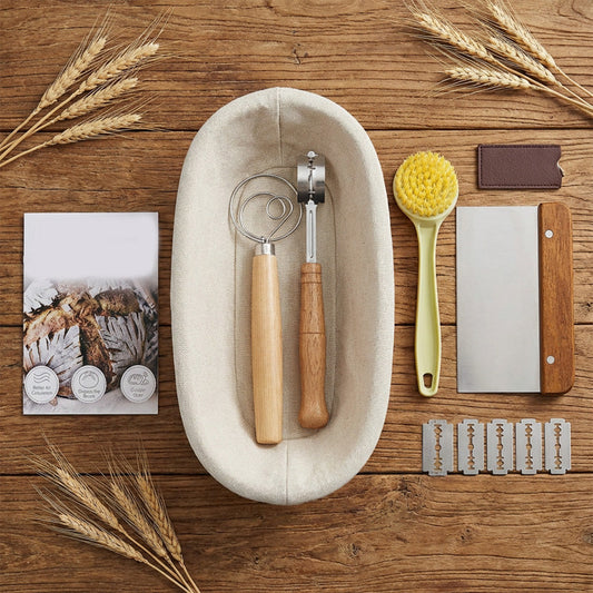 Oval/Round Bread Proofing Basket and Tool Set