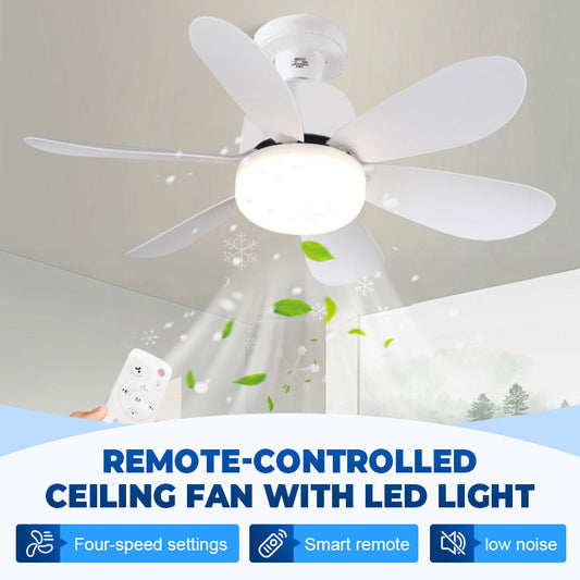 🌬️🌞2-in-1 Remote-Controlled Ceiling Fan with LED Light