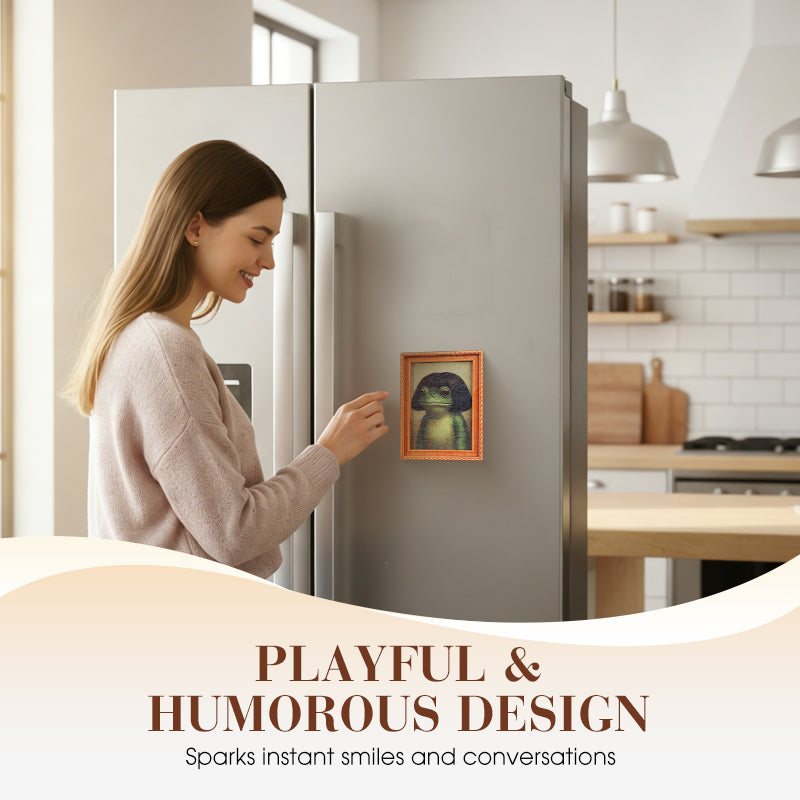 Funny & Quirky Frog Wooden Fridge Magnet