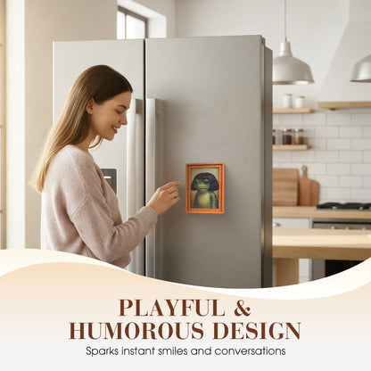 Funny & Quirky Frog Wooden Fridge Magnet