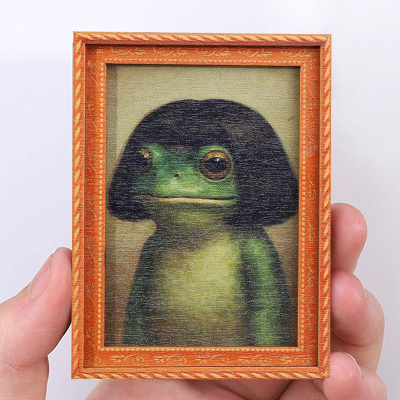 Funny & Quirky Frog Wooden Fridge Magnet