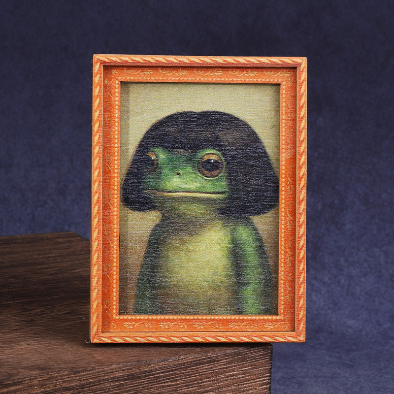 Funny & Quirky Frog Wooden Fridge Magnet
