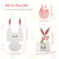 10PCS Easter Bunny Treat Boxes with Ribbons & Tags
