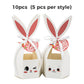 10PCS Easter Bunny Treat Boxes with Ribbons & Tags