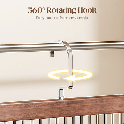 👕360° Swivel Multi-Hook Wardrobe Organizer--10 clips