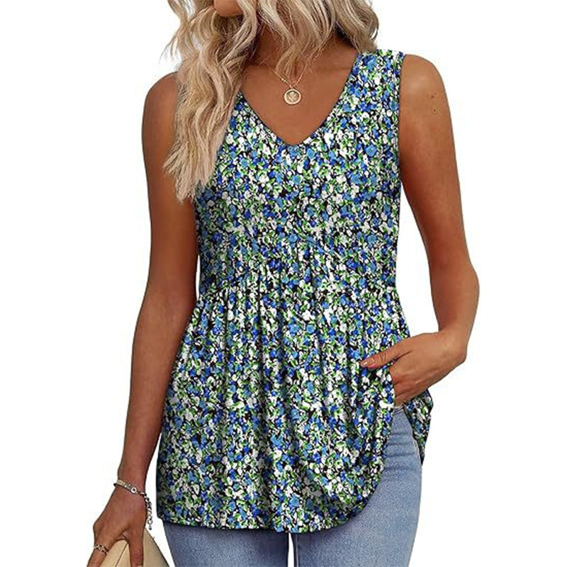 Women's Elegant Sleeveless V-Neck Top