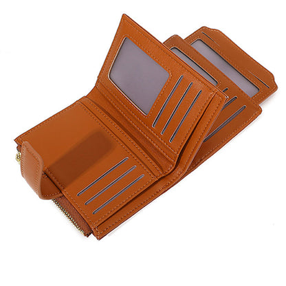 Women’s Compact Solid Color Wallet