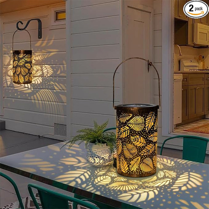 🔥Hanging Solar Shadow Lantern with Hollow Design