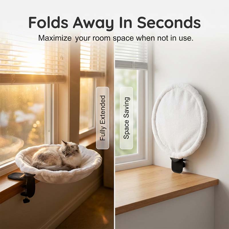 Cordless Foldable Cat Window Perch