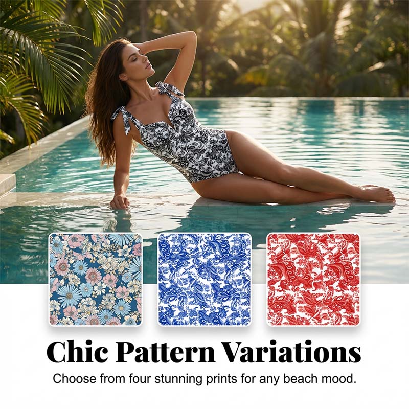 Women's Fashion Printed One-Piece Swimsuit