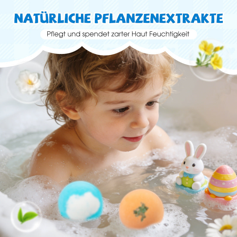 🛁 Natural Bath Bombs for Kids with Mega Bubbles & Surprise Inside 🥚✨