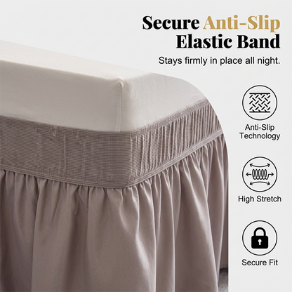 🔥Now on sale-Effortless Setup Elastic Bed Skirt