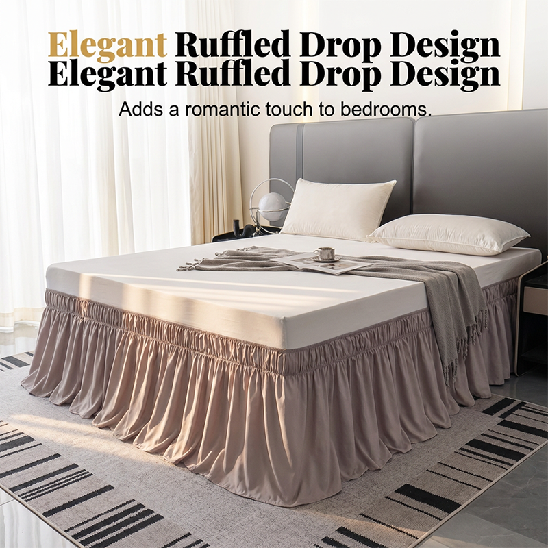 🔥Now on sale-Effortless Setup Elastic Bed Skirt