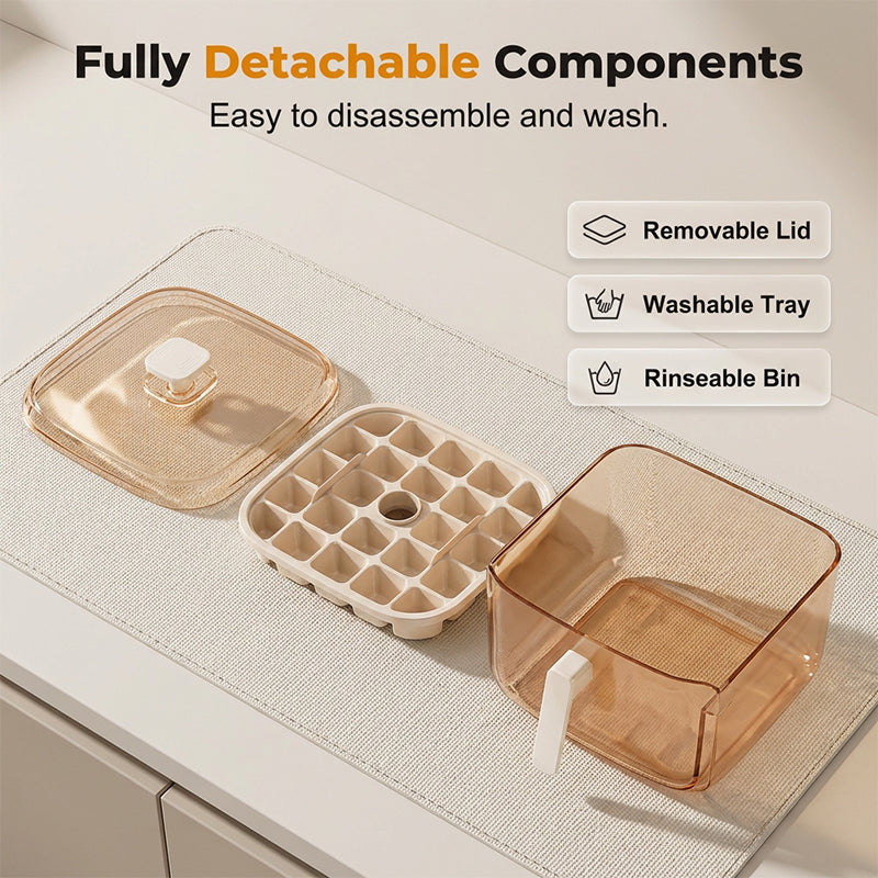 2-in-1 Ice Cube Maker with Storage Bin