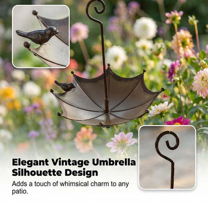 🐦Hanging Umbrella Bird Feeder & Bath – Dual-Use, Rust-Resistant, Vintage Style & Perfect for Garden Decor ☂️