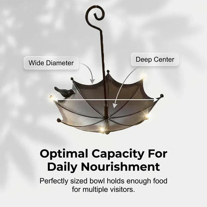 🐦Hanging Umbrella Bird Feeder & Bath – Dual-Use, Rust-Resistant, Vintage Style & Perfect for Garden Decor ☂️