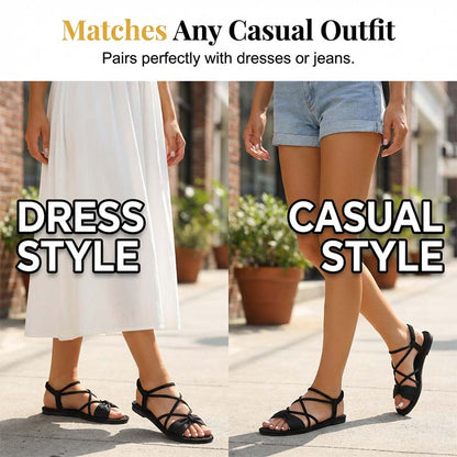🏖️Women's Criss-Cross Strap Flat Sandals