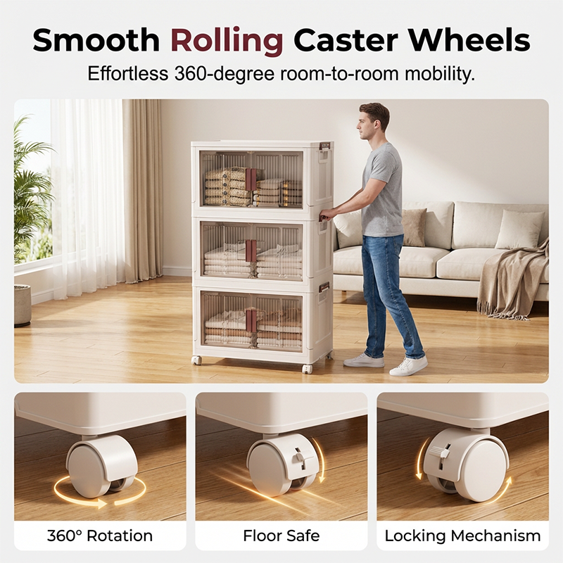 🧺 Large Capacity Collapsible Storage Bin with Lid – Foldable Design, Durable Fabric & Perfect for Organizing Clothes, Toys & Blankets 🏠